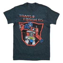 Young Mens Short Sleeve Transformers Graphic Tee