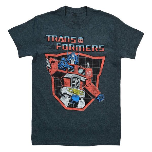 Young Mens Short Sleeve Transformers Graphic Tee - image 