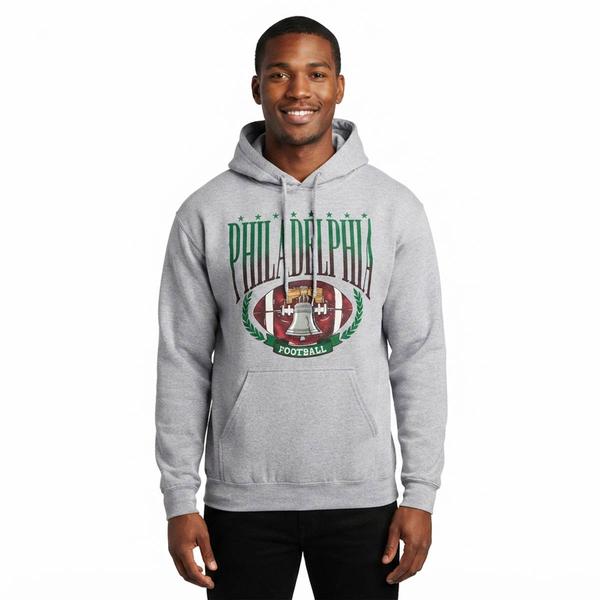Mens Tailgate Philly Bell Birds Hooded Sweatshirt