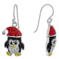 Athra Silver Plated Crystal Penguin Drop Earrings - image 1