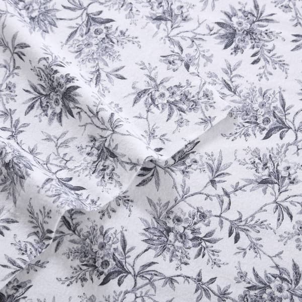 Laura Ashley Faye Toile Cotton Flannel Sheet Set