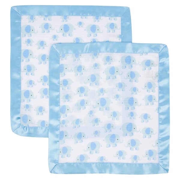 MiracleWare&#40;R&#41; 2-Pack Elephant Muslin Security Blanket - image 