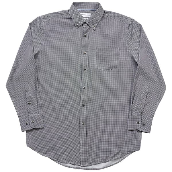 Mens Christian Aujard Checkered Dress Shirt - Black/White - image 