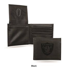 Mens NFL Oakland Raiders Faux Leather Bifold Wallet