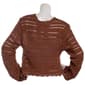 Juniors No Comment Long Sleeve Tie Front Textured Stitch Cardigan - image 2