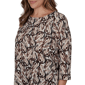 Plus Size Emaline Key Items 3/4 Sleeve Boat Neck Stallion Blouse - image 5