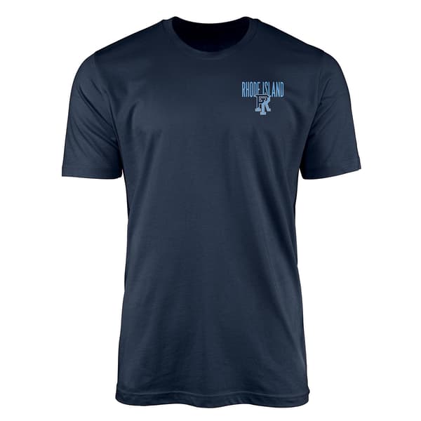 Mens Rhode Island Front and Back Short Sleeve Tee - image 