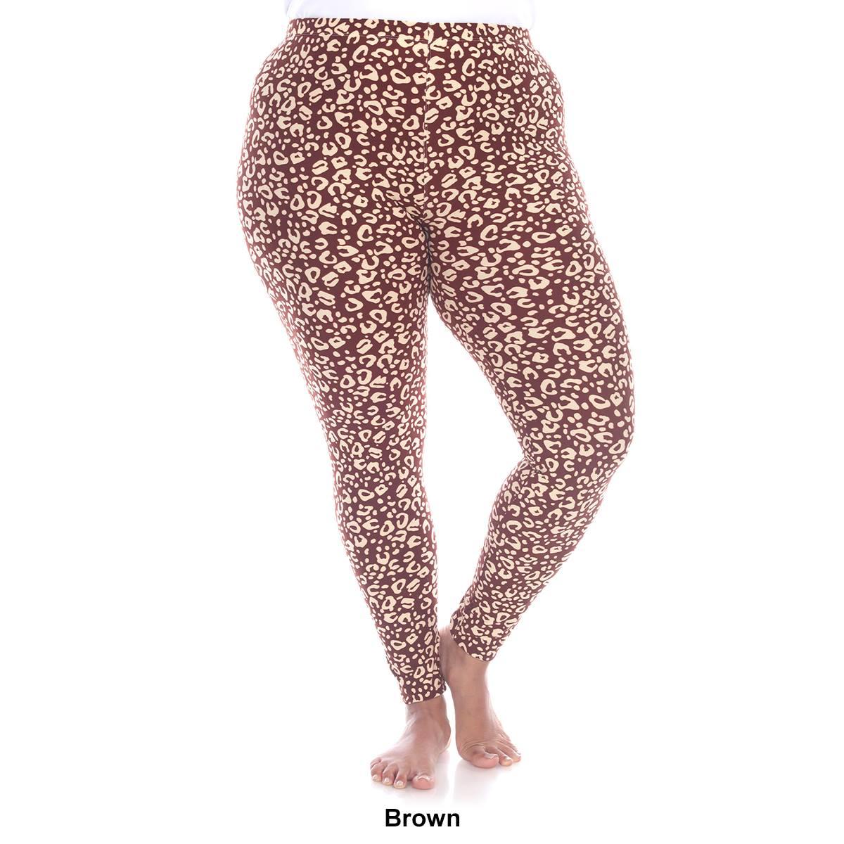 Plus Size White Mark Super Soft Leopard Leggings