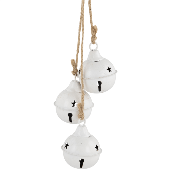Northlight 2pk. White Cascading Christmas Jingle Bell Ornaments