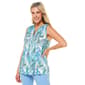 Womens Notation Sleeveless Paisley Pintuck Tuwa Henley Blouse - image 1