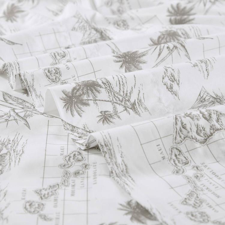 Tommy Bahama Vintage Map 200TC 4pc. Cotton Percale Sheet Set