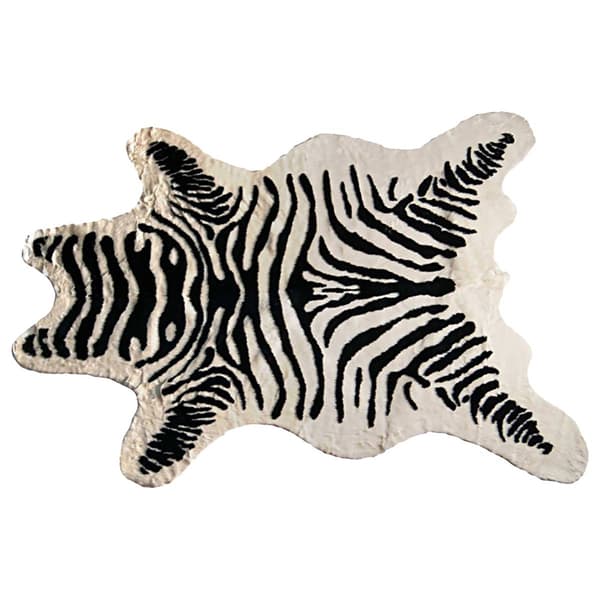9th & Pike&#174; Faux Cowhide Zebra Print Area Rug
