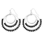 Design Collection Faceted Beaded Graduated Circle Drop Earrings - image 1
