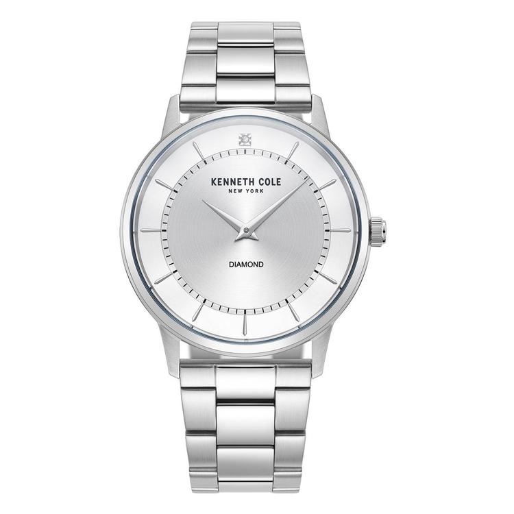Mens Kenneth Cole(R) Diamond Encrusted Dial Watch - KCWGG2217605