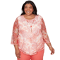 Plus Size Alfred Dunner Resort Living Batik Tie Dye Chevron Top - image 1