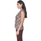 Womens Tommy Hilfiger Sleeveless V-Neck Ruffle Front Plaid Blouse - image 3
