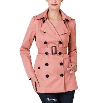 Womens BGSD Waterproof Classic Hooded Short Trench Coat - Boscov's