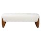 Baxton Studio Vinicio Mid-Century Modern Boucle Accent Bench - image 2