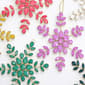 National Tree 5in. Assorted Colors Beaded Snowflake Ornaments - image 4