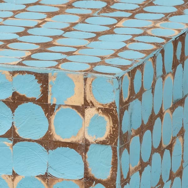 bali & pari Janella Bohemian Coconut Shell End Table