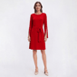 Womens Emma & Michele Long Sleeve Studded Solid A-Line Dress - image 1