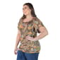 Plus Size 24/7 Comfort Apparel Split Shoulder Printed Top - image 4
