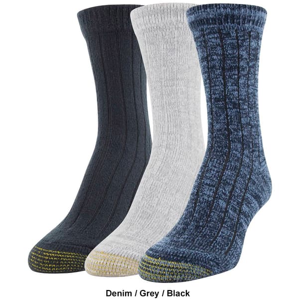 Womens Gold Toe®  3pk. Ultra Soft Cozy Crew Socks