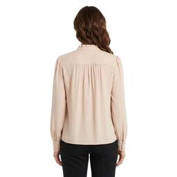 Womens Adrianna Papell Cuff Sleeve Ruffle Neck Lace Blouse