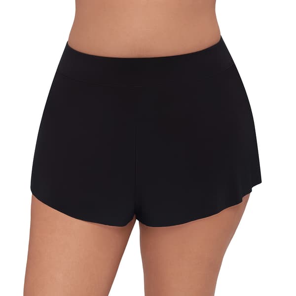 p/h/12/25 Womens TrimShaper Solid Drape Swim Shorts