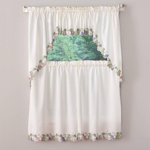 Sonoma Embroidered Tier Curtains - image 
