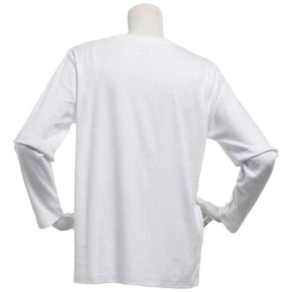 Womens Hasting & Smith Solid Long Sleeve V-Neck Tee