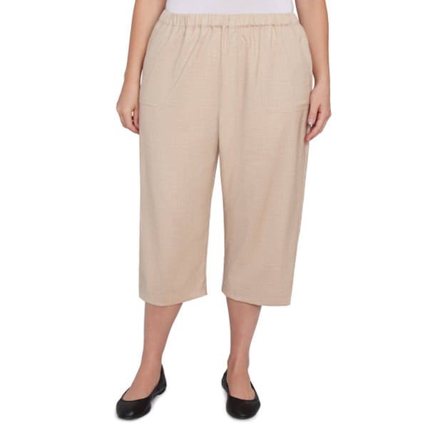 Plus Size Alfred Dunner Catalina Island Patch Pocket Capri Pants - image 
