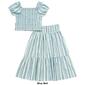 Girls &#40;7-16&#41; Sweet Butterfly&#174; 2pc. Stripe Smocked Top & Skirt Set - image 3