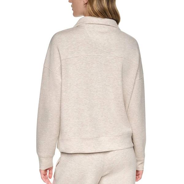 Womens DKNY Sport Long Sleeve Mock Neck Half Zip Sweatshirt