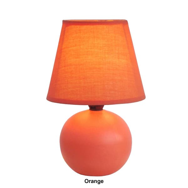 Simple Designs Mini Ceramic Globe Table Lamp