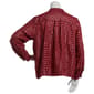 Plus Size Zac & Rachel Long Sleeve Holiday Plaid Henley Blouse - image 2