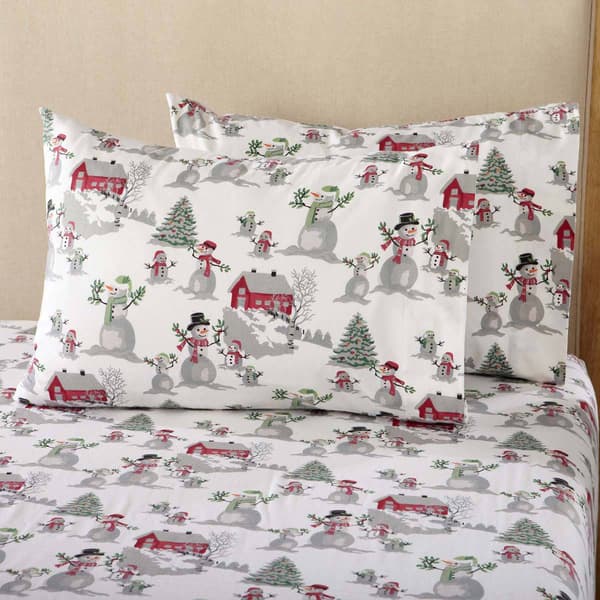 Freshfolds Cotton Winter Wonderland 4pc. Flannel Sheet Set