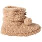 Womens Capelli New York Berber Bootie Slippers with Poms - image 2