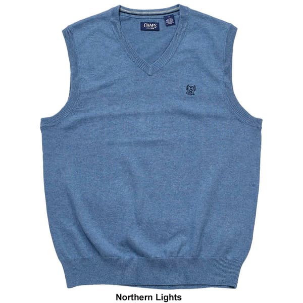 Mens Chaps Solid V-Neck Sweater Vest