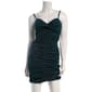 Juniors Emerald Sundae Glitter Knit Lace Up Back Sheath Dress - image 2