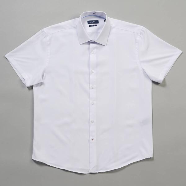 Mens Nautica Short Sleeve Slim Fit Super Dress Shirt - White - image 