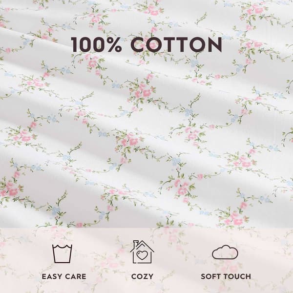 Laura Ashley Lynda 100% Cotton Floral Sheet Set