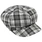 Womens Madd Hatter Black & White Plaid Cabby Hat - image 1