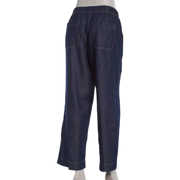 Womens Nautica Pleated Chambray Pull On Casual Pants