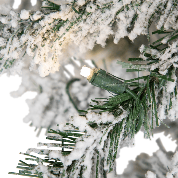 Northlight 6.5ft. Pre-Lit Medium Flocked Pine Christmas Tree