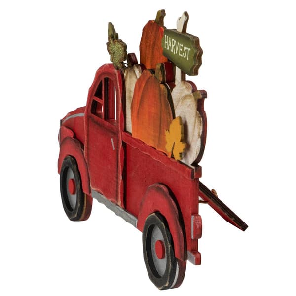 Northlight Seasonal 14in. Red Truck With Pumpkins Decor