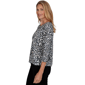 Womens Hearts of Palm Berry Fabulous Animal Square Ring Blouse - image 4