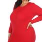 Plus Size White Mark Long Sleeve Rib Midi Sweater Dress - image 4