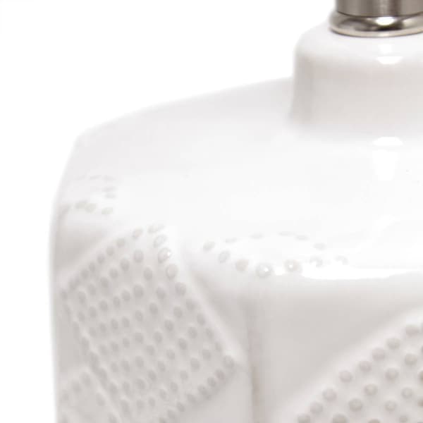 Lalia Home Contemporary Bohemian Ceramic Bedside Table Lamp