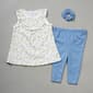 Baby Girl (12-24M) ReneRofe(R) 3pc Ditsy Flower Top & Legging Set - image 1